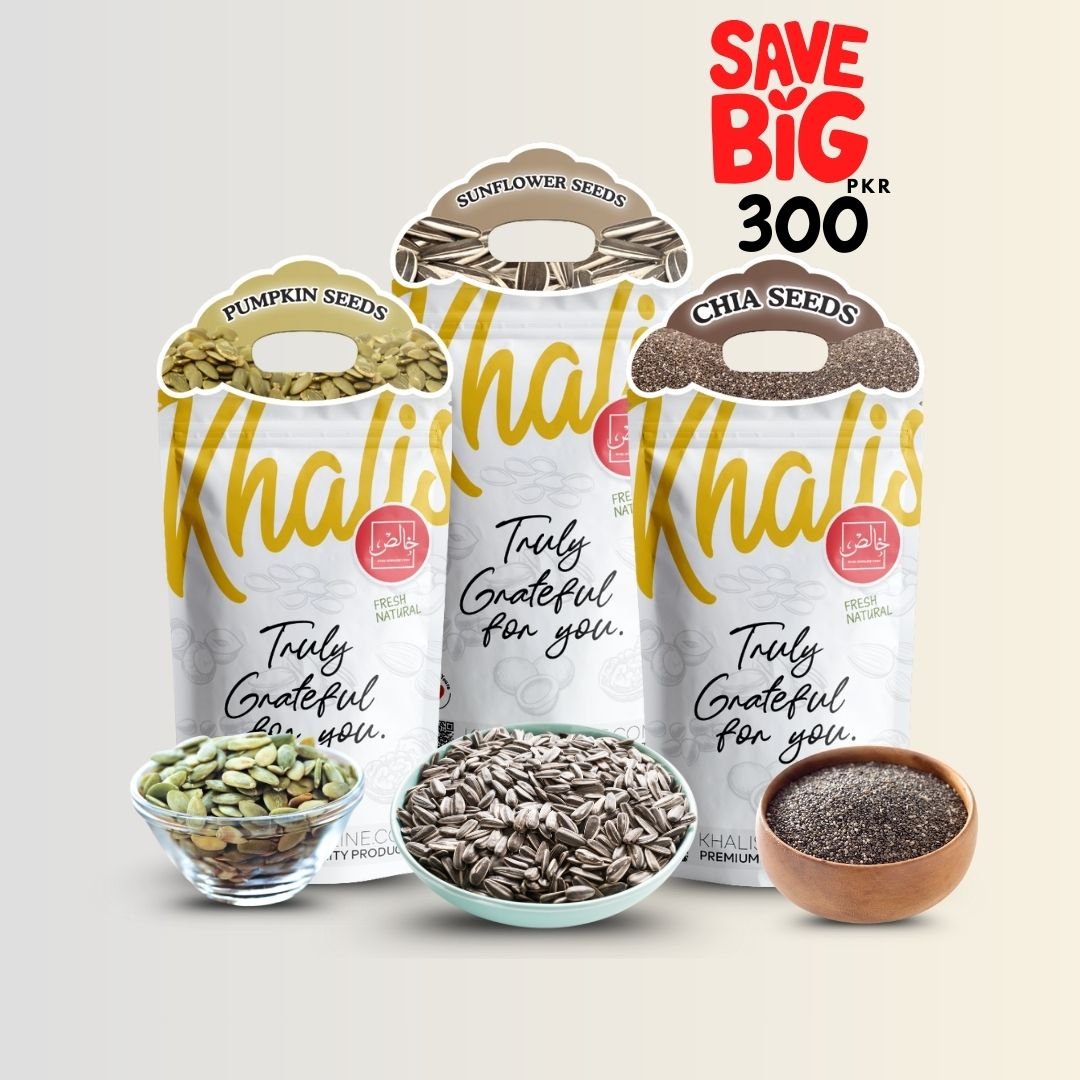Super Seeds Power Pack - 200g Each | Pumpkin Seeds, Sunflower Seeds &amp; Chia Seeds